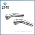 Hydraulic 45 Degree Metric Barbed Hose Fitting